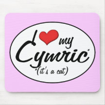 It's a Cat! I Love My Cymric Mouse Pad