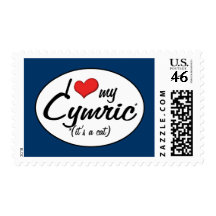 It's a Cat! I Love My Cymric Postage Stamp