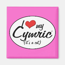 It's a Cat! I Love My Cymric Refrigerator Magnets