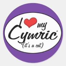 It's a Cat! I Love My Cymric Sticker