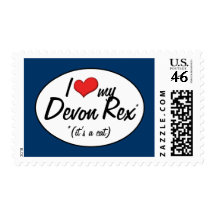 It's a Cat! I Love My Devon Rex Postage Stamps