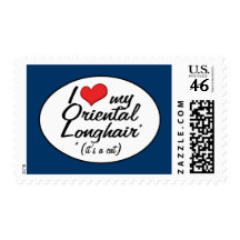 It's a Cat! I Love My Oriental Longhair Stamps