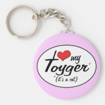 It's a Cat! I Love My Toyger Keychains