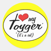 It's a Cat! I Love My Toyger Stickers
