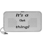 It's a clerk thing! travel speakers
