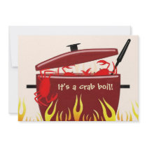 It's a crab boil party invitation