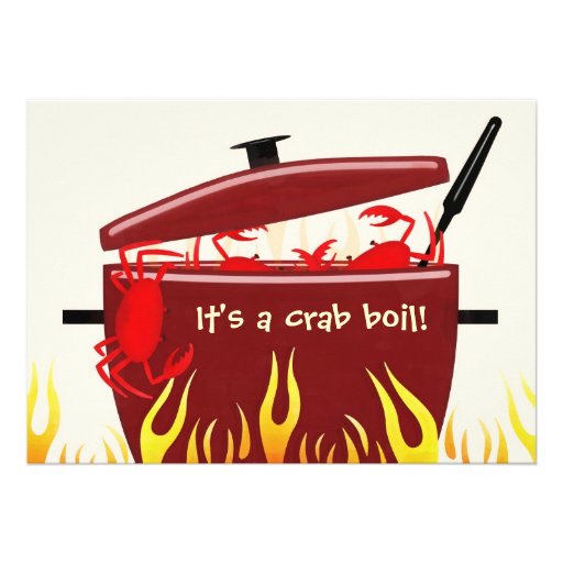 It's a crab boil party invitation
