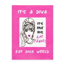 It's A Diva Eat Diva World! postcards by LadyDenise It's A Diva Eat Diva World! postcards