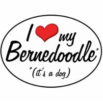 It's a Dog! I Love My Bernedoodle Photo Cutouts