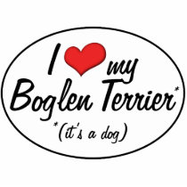 It's a Dog! I Love My Boglen Terrier Photo Cut Out