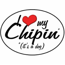It's a Dog! I Love My Chipin Photo Cut Outs