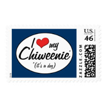 It's a Dog! I Love My Chiweenie Postage Stamps