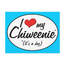 It's a Dog! I Love My Chiweenie Postcard