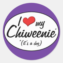 It's a Dog! I Love My Chiweenie Sticker