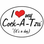 It's a Dog! I Love My Cock-A-Tzu Cut Outs