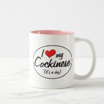 It's a Dog! I Love My Cockinese mugs