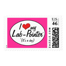It's a Dog! I Love My Lab-Pointer Stamps