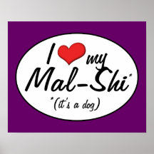 It's a Dog! I Love My Mal-Shi Posters