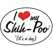 It's a Dog! I Love My Shih-Poo Photo Cutout