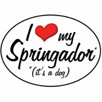 It's a Dog! I Love My Springador Cut Outs