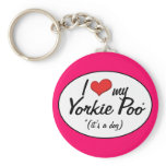 It's a Dog! I Love My Yorkie Poo keychains