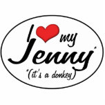 It's a Donkey! I Love My Jenny Cut Out