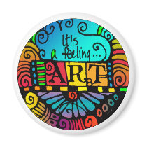 It's a Feeling - Art - Circular magnet