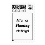 It's a flaming thing! postage stamps