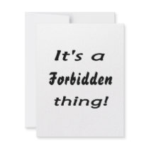 It's a forbidden thing personalized invitations