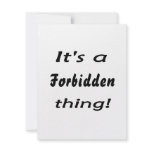It's a forbidden thing personalized invitations