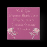 It's a Girl Announcement Button
