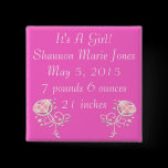 It's a Girl Announcement Button