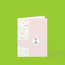 It's a girl! Announcement Card cards