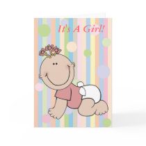 Its A Girl Announcement Card