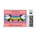 it's a girl announcement stamp