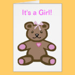 It's a girl - baby congratulations and welcome cards