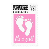 It's a Girl - Baby Footprints Stamp