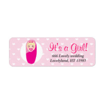 It's a Girl Baby Girl Design labels