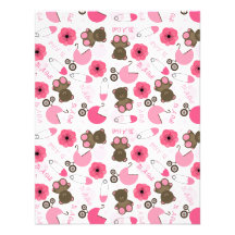 It's A Girl Baby Pattern Baby Shower Invite