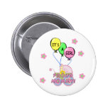 It's A Girl Baby Shower Button