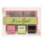 It's a Girl Baby Shower Custom Announcement