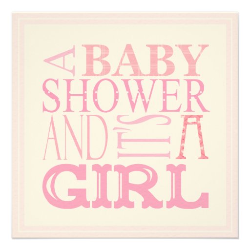 It's a Girl Baby Shower Invitation 5.25" Square Invitation Card