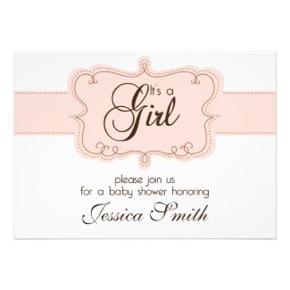 It's a Girl Baby Shower Invitation