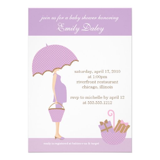 sweet baby into the world with this lavender baby shower invitation ...