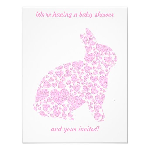 It's a Girl Baby Shower Invites Pink Bunny