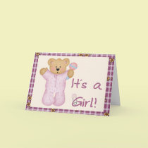 Its a Girl Bear cards