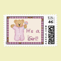 Its a Girl Bear postage