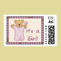 Its a Girl Bear stamps