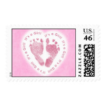 It's a Girl! Birth Announcement Postage postage