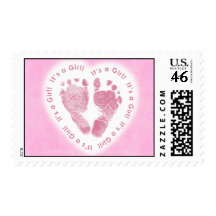 It's a Girl! Birth Announcement Postage